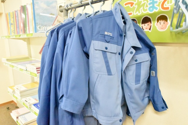 作業着を着て記念撮影できる