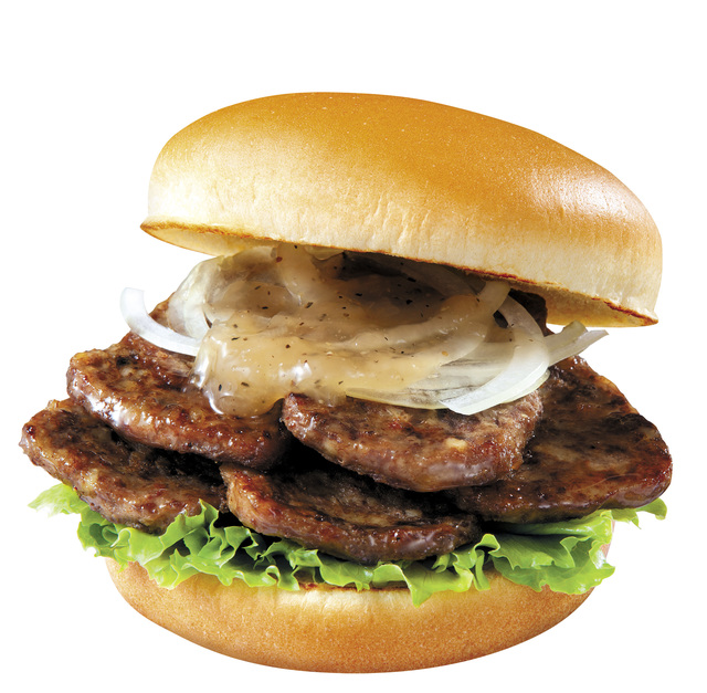 『大盛やわらか焼肉バーガー(ねぎ塩たれ)』 単品430円(税込)、セット820円(税込)