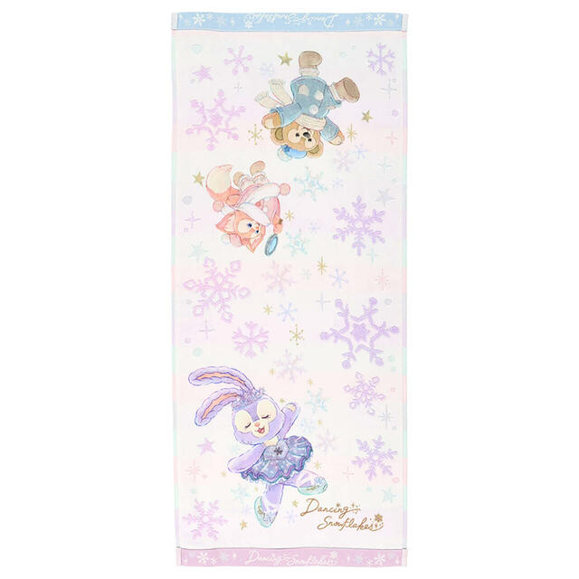 フェイスタオル 2,300円｜東京ディズニーシー「ダッフィー＆フレンズのダンシング・スノーフレークス」スペシャルグッズ｜販売店舗：東京ディズニーシー「マクダックス・デパートメントストア」｜発売日：2024年11月2日（土）