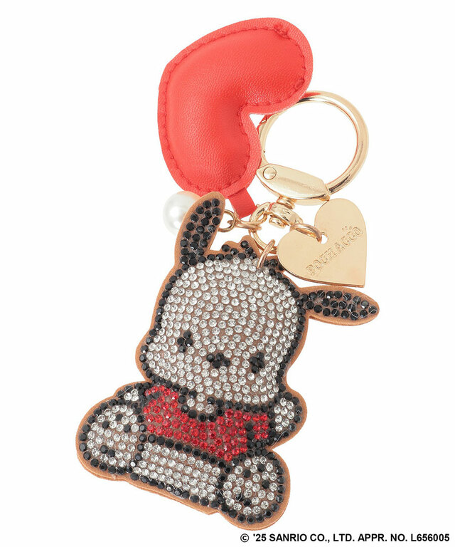 【Green Parks×サンリオキャラクターズ】モチーフ付チャーム(ポチャッコ)/ラインストーンのデザインが美しい♪(各税込2,480円)