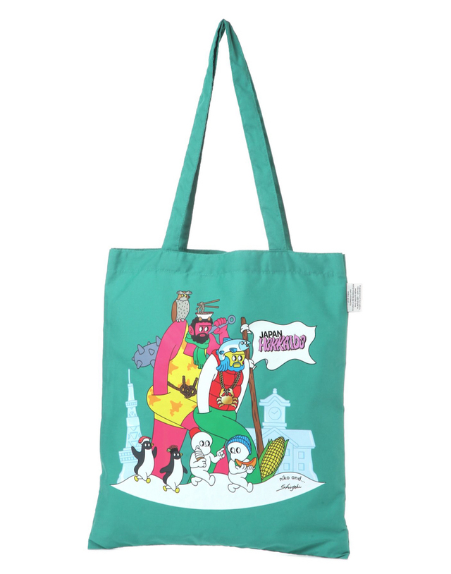 【niko and ...】オリジナル　ご当地トートバッグ／グリーン（北海道）