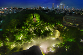 日本夜景遺産認定地：ホテル椿山荘東京 庭園ライトアップ