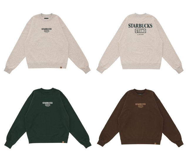 『STARBUCKS STAND by BEAMS　LOGO クルースウェット』¥17,600