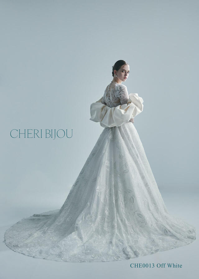 【クラウディア】CHERI BIJOU(シェリービジュー)新作ウェディングドレス｜CHE0013_OffWhite