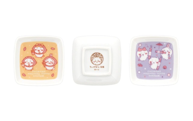 【ちいかわもぐもぐ本舗】「豆皿　さつまいも」「豆皿　お菓子」各990円