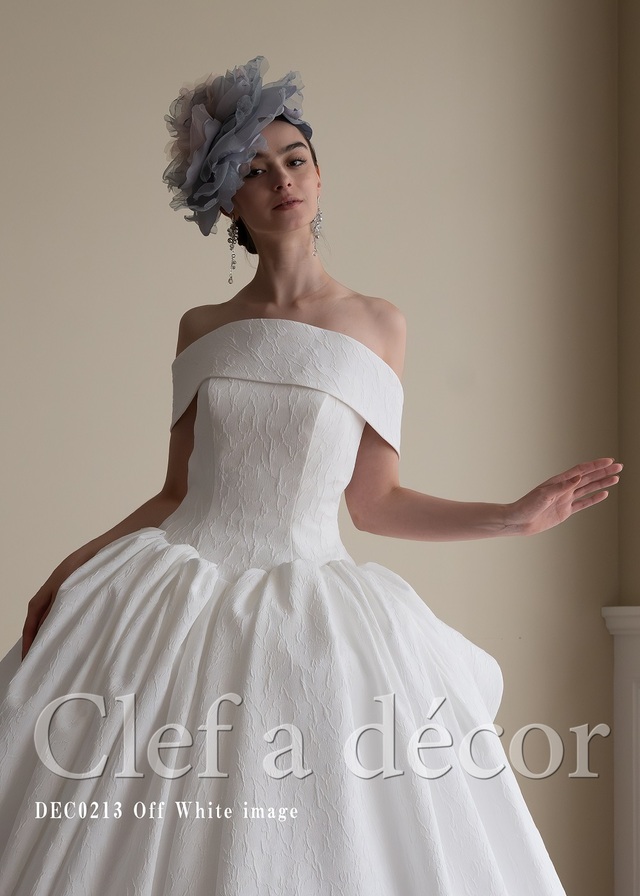クラウディア｜「Clef a decor-クレアデコール」新作ウェディングドレス｜DEC0213_Offwhite