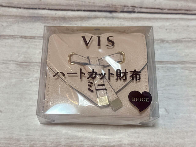 『VIS ハートカット財布ミニ BEIGE』税込2,739円