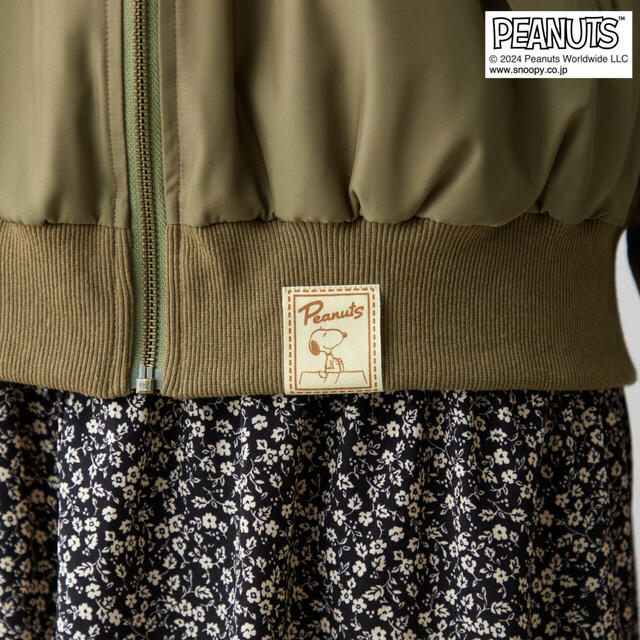 刺繍入りツイルブルゾン 「スヌーピー」