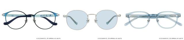 【Zoff×はぴだんぶい】ハンギョドン モデル／ライトブルーやうずまきモチーフが涼やか！