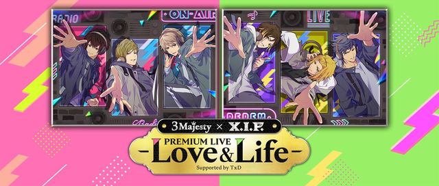 『3 Majesty × X.I.P. PREMIUM LIVE -Love＆Life- Supported by TxD』 ©Konami Digital Entertainment ©コーエーテクモゲームス
