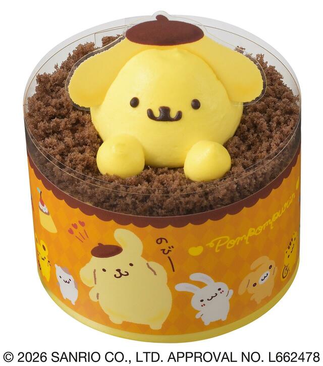 ポムポムプリンのプリン風ケーキ 価格:720円(税込778円)【銀座コージーコーナー×サンリオ】