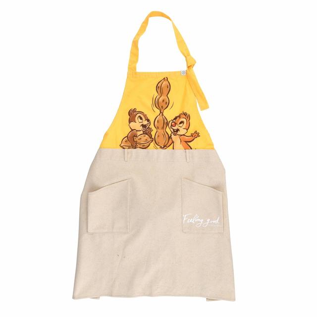 【FOOD TEXTILE】チップ＆デール エプロン イエロー Chip＆Dale FOOD TEXTILE　©Disney