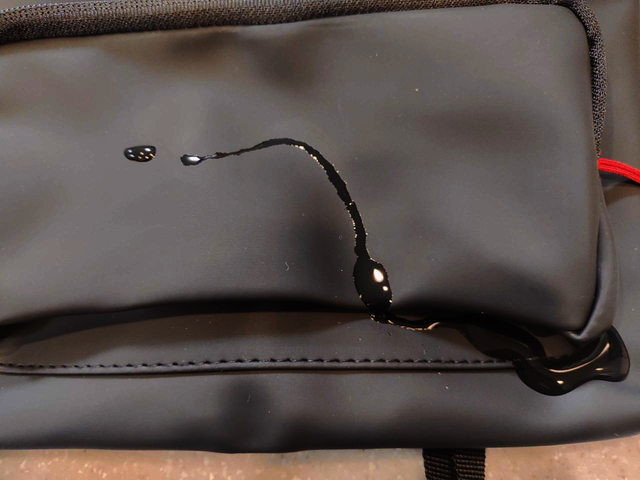 上から水をかけた状態