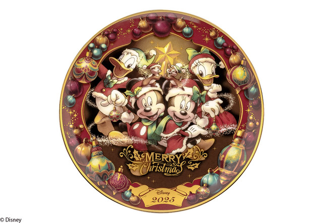 ファン必見のオリジナルイヤープレートも良デザイン♪【ミッキー&フレンズ<クリスマス>/ショコラサンド「見ぃつけたっ」】