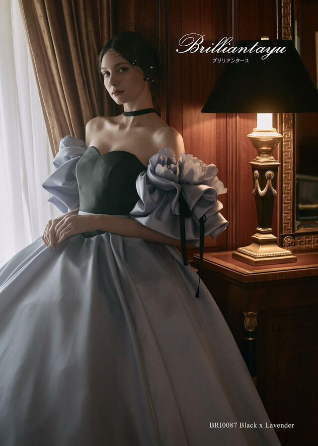 クラウディア｜「Brilliantayu （ブリリアンターユ）」新作ウェディングドレス｜BRI-0087_Black x Lavender