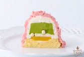 【Q-pot CAFE.】サクラモンブランは、栗・パールクラッカン・ジェノワーズを桜餡クリームで包み込んだケーキ