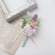 ミニブーケのシンプルコサージュ（ピンク)／ＨＡＮＡＲＡ／1,500円