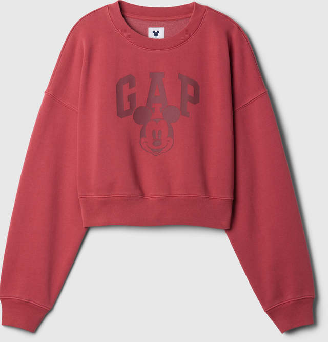 クロップド GAPロゴ スウェット　¥8,990｜Gap x Disney Collegiate