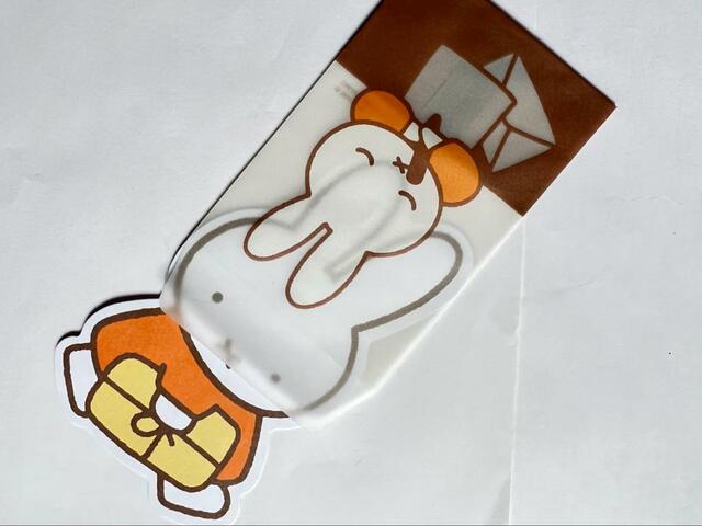 【リンネル2023年2月号 ポチ袋 メッセージカード】お手紙を入れる時には文字が内側になるように折るのがおすすめ