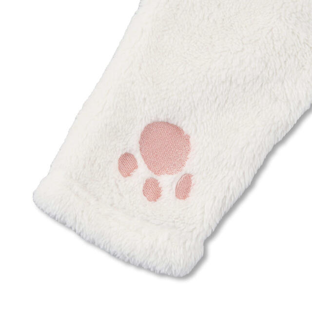 マリー おしゃれキャット 長袖ワンピース ボアフリース ホワイト Room wear 5,500円