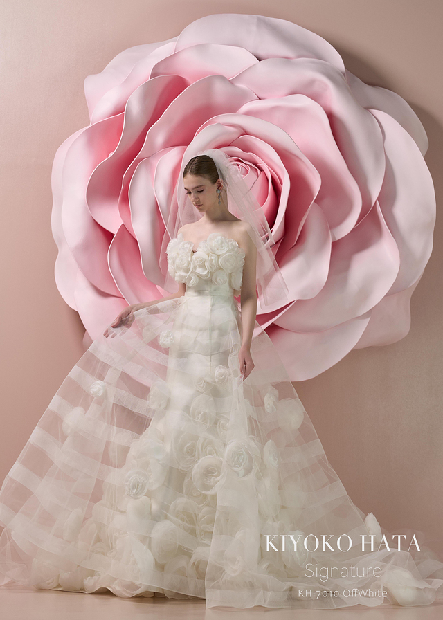 【クラウディア】KIYOKO HATA（キヨコハタ）新作ウェディングドレス｜KH-7010_offwhite