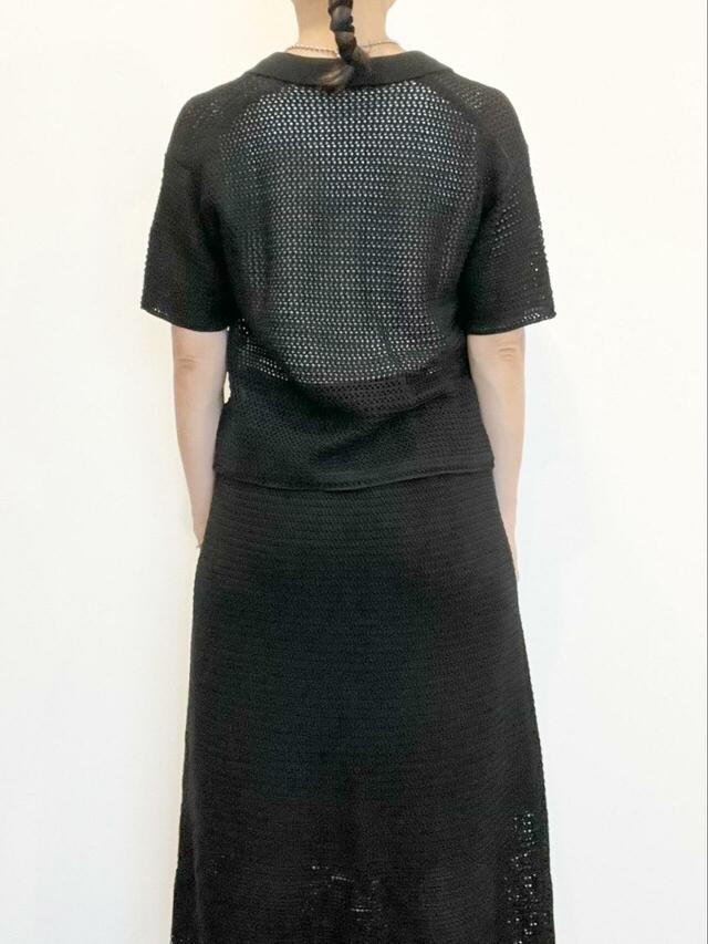 【GU 透かし編みニットシャツ&スカート】もちろんシャツだけ・スカートだけの単品コーデでも大活躍します