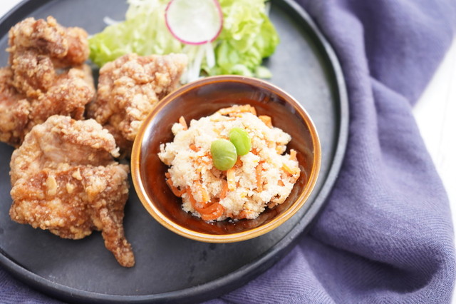 「山形産だだちゃ豆入り卯の花のしっとり煮 1パック150g（幼児5食分相当入り）＜無添加＞」950円（税込）