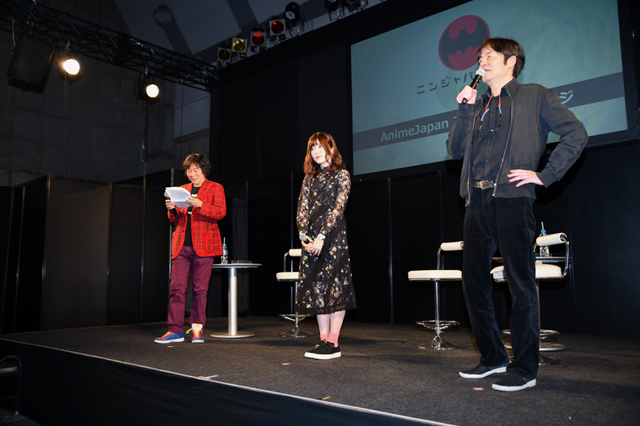 左からMCの杉山すぴ豊さん、加隈亜衣さん、岩浪美和さん