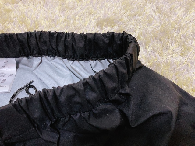 【ワークマン INAREM(イナレム)レディースレインスーツ】ウエストは紐で調節もできます