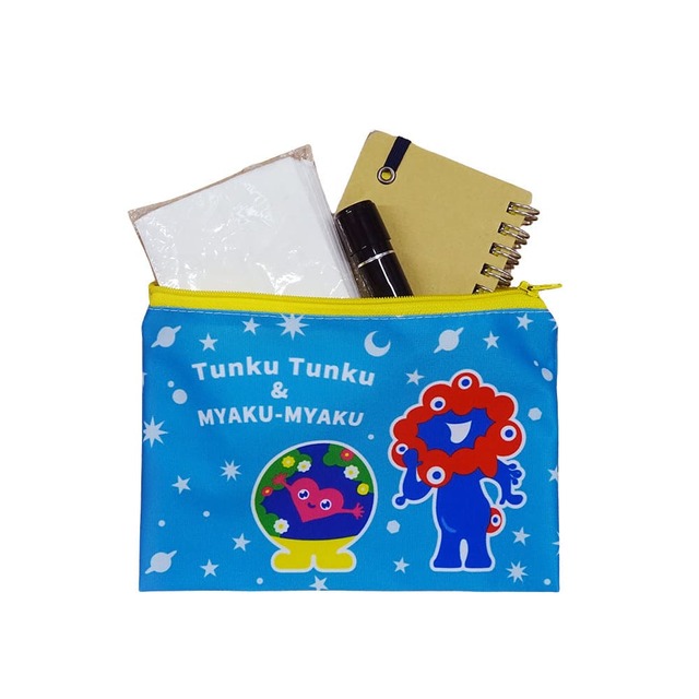 【GREEN×EXPO 2027】EX27 TK 【ミャクミャク】 ジッパーポーチ（ブルー） 880 円　※両面デザイン