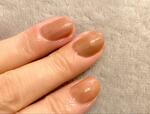 【キャンメイク カラフルネイルズ N76 アズキミルクティー】大人ピンクブラウンのようなカラー