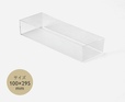 【KEYUCA収納グッズおすすめランキング 9位】「クリアBOX 100×295mm」242円（税込）