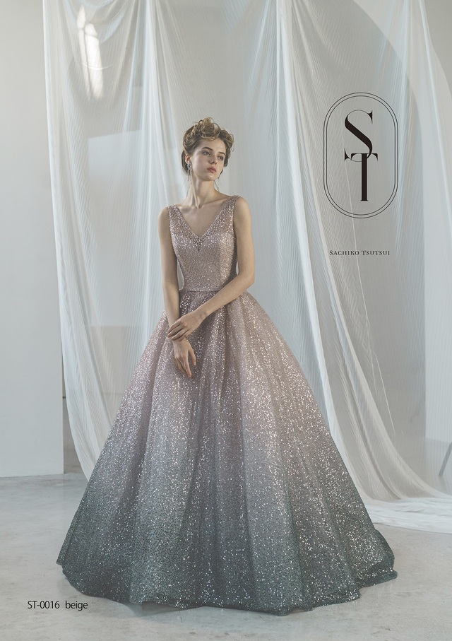 「ST」新作ウェディングドレス　ST-0016_Beige