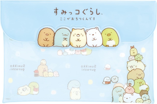 【サンエックス新商品】「クリアケース」各1,320円／リラックマ2柄、すみっコぐらし2柄