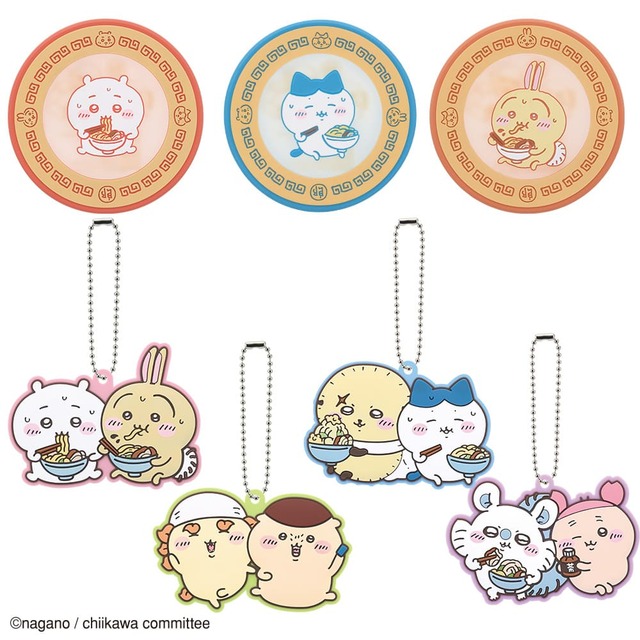 【一番くじ ちいかわ ～みんなでラーメン～】G賞：ラバーコレクション(全7種) コースター…約9cm、チャーム…約7cm