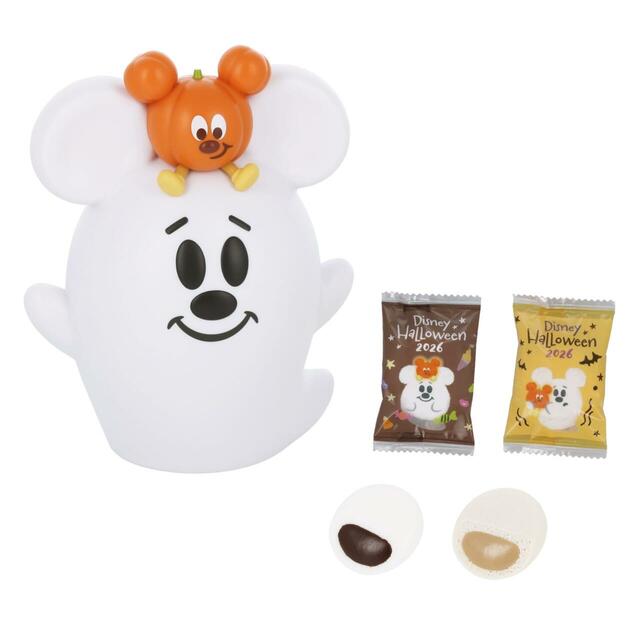 マシュマロ 2,600円|「こわがりおばけちゃん」と「かぼランタン」が描かれたグッズ|東京ディズニーリゾート「ディズニー・ハロウィーン」|販売店舗:東京ディズニーランド「ワールドバザール・コンフェクショナリー」、東京ディズニーシー「ヴァレンティーナズ・スウィート」|発売日:2026年9月15日(火)