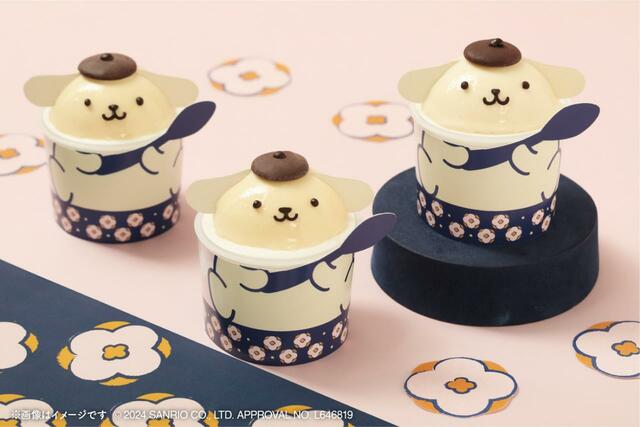 「まるごとポムポムプリン（かお）」＜630円（税込680円）＞【「パステル×ポムポムプリン」コラボスイーツ】