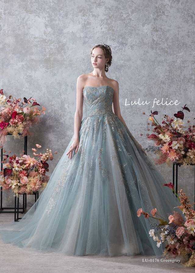 【クラウディア】「Lulu felice(ルル・フェリーチェ)」新作ウェディングドレス|LU-0176_Greengray