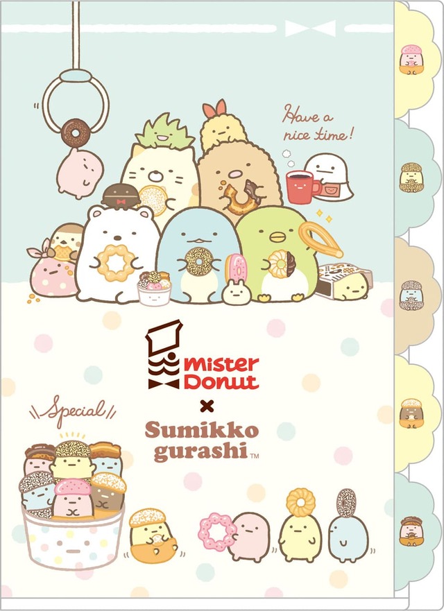 【ミスタードーナツ×すみっコぐらし】「インデックスホルダー(5ポケット)」550 円