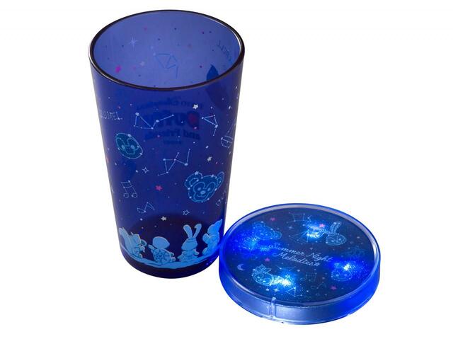 スーベニアタンブラーセット（タンブラー、コースター）｜対象メニューにプラス1,400円｜「ダッフィー＆フレンズのサマーナイト・メロディー」スーベニア付きメニュー｜東京ディズニーリゾート40周年“ドリームゴーラウンド”｜販売期間：2023年7月3日（月）〜9月6日（水）｜販売店舗：東京ディズニーシー「ミゲルズ・エルドラド・キャンティーナ」