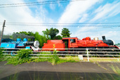 バスのバーティー車内から、トーマスとジェームスを見る｜大井川鐵道「Day Out With Thomas 2018」