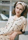 【MARY QUANT×PEACH JOHN】「デイジーレースシャツパジャマ」/なめらかで肌触りの良いとろみのある生地