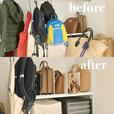 【山崎実業 バッグ収納スタンド】特に配置換えをしていないのにすっきり整理整頓できました！