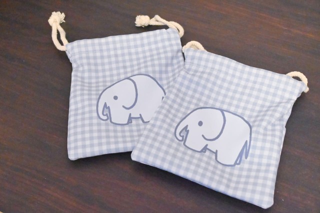 【タイトーくじ ブルーナアニマル／F賞：巾着ポーチ】しかもまさかのゾウ被り…！