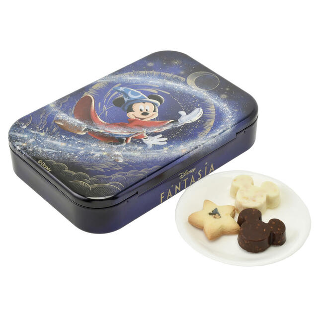 ミッキー クランチチョコレート・クッキー アソート 缶入り Walt Disney Fantasia2000 25th anniversary 1,500円
