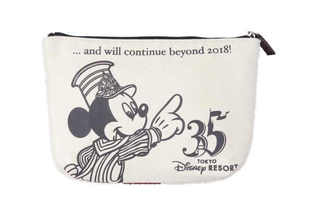 ポーチ 2,900円｜高さ約16×幅約22×マチ約3cm｜東京ディズニーリゾート35周年“Happiest Celebration! ”スペシャルグッズ