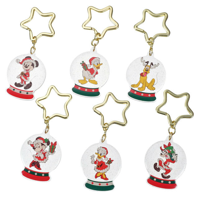 ミッキー&フレンズ シークレットキーホルダー スノードーム風 DISNEY CHRISTMAS 900円