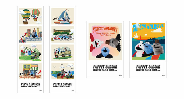 【パペットスンスン×niko and ...(ニコアンド)】コラボアイテムを税込3,300円以上購入した方には限定デザインのステッカー（全4種）をプレゼント！（1会計につき1枚・なくなり次第配布終了）