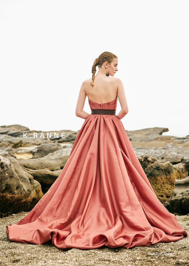 クラウディア|「K.RANNE-クランネ-」新作ウェディングドレス|KNE0046_Apricot
