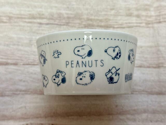 【cookpad plus 2025年冬号 スヌーピー 磁器のボウル皿セット】もうひとつはスヌーピーと兄弟たちバージョン。6兄弟とウッドストックが集合です♪